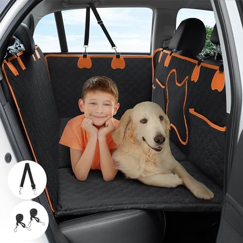 Rengue Back Seat Extender for Dogs with Hard Bottom, Dog Car Seat Cover for Back