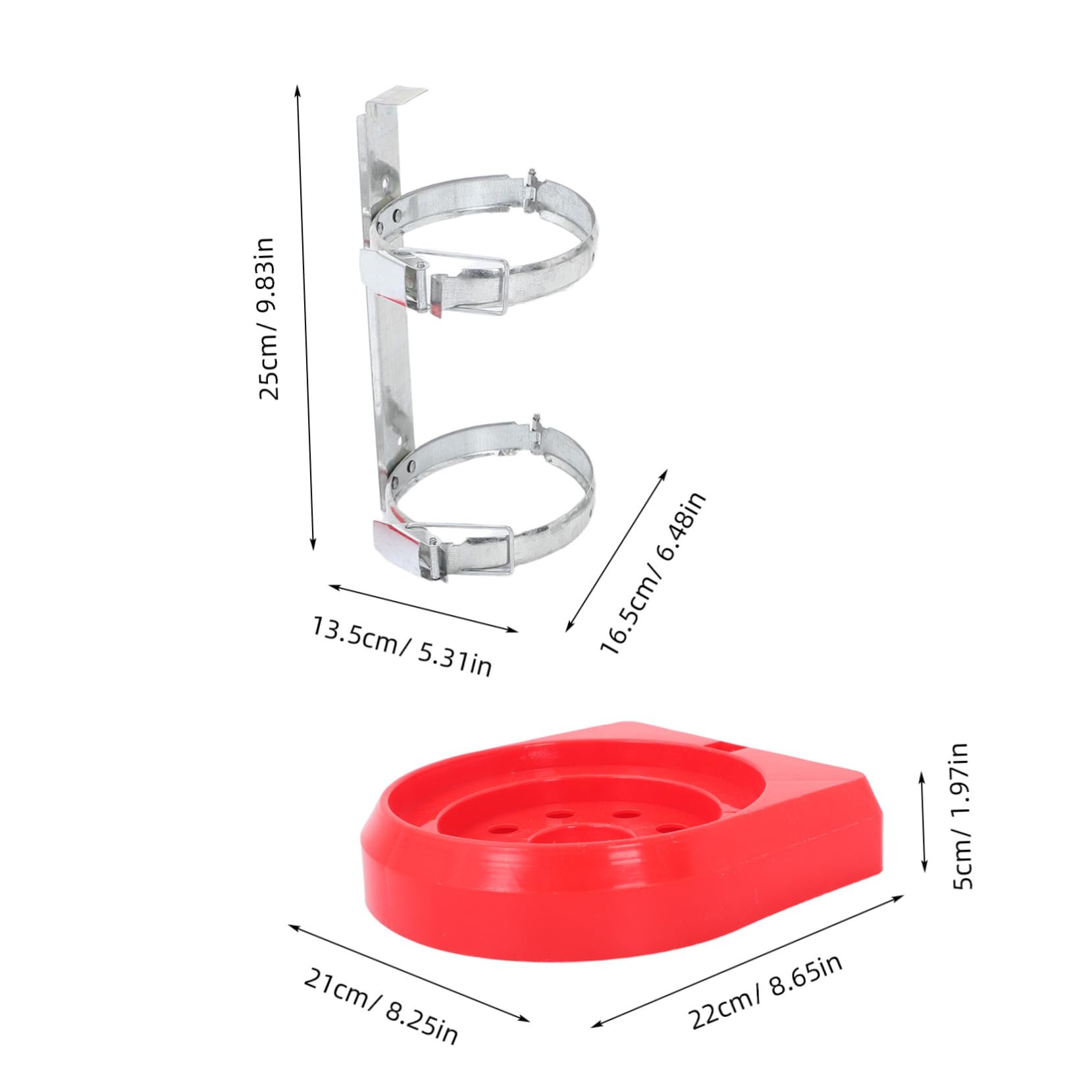 PRETYZOOM 2 Piezas soporte extintor suministros para extintores soportes para extintor de incendios Brackets de extinción de incendios para extintores pie de planchar
