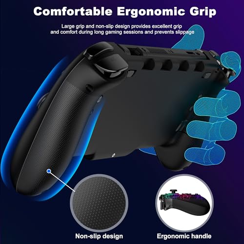 Image of NealGamefy Switch Controllers,Wireless Pro Controller for Switch /OLED,Upgrade Hall Effect Joypad Switch Controller One Piece Handheld Switch Remote with Programmable,Cool RGB,TURBO,Vibration