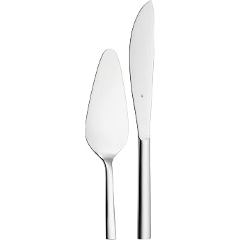 WMF Nuova 2-Piece Fruit / Cake Cutlery Set Cake Knife Cake Server Polished Cromargan Stainless Steel Dishwasher Safe
