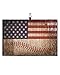 OComster American Baseball Independence Golf Towel with Carabiner Clip, Retro Wooden Ball Sports Flag Day Microfiber Waffle Pattern Golf Towel, Golf Accessories for Cleaning Clubs and Balls, 24x16 in