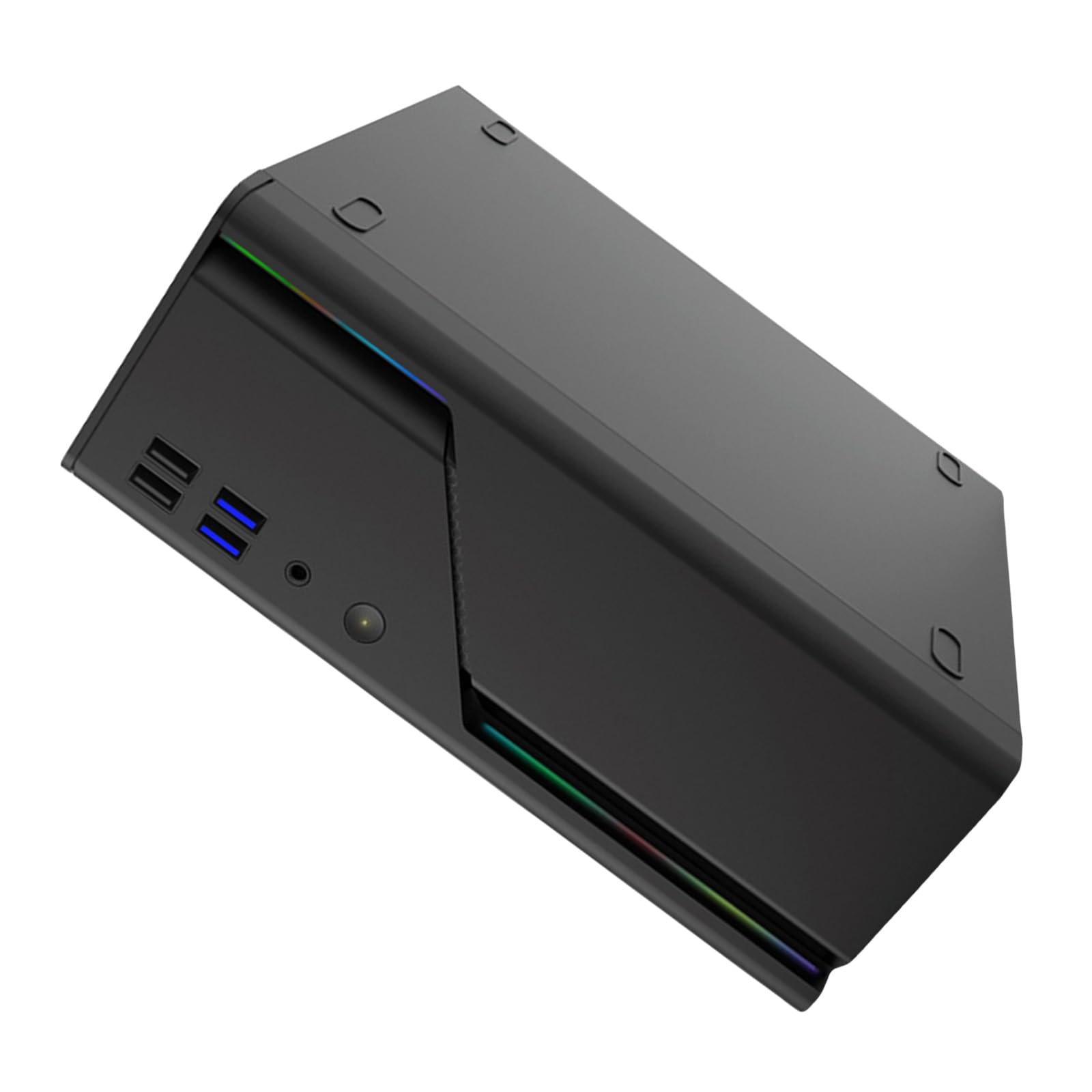 Jazuaiao Miniature Computer Case All Metal Build Vertical Horizontal Placement Saves 90% Space Compared to Standard Towers Metal Miniature Case