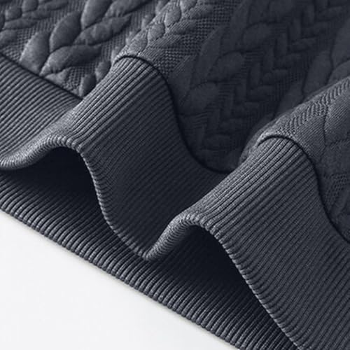 Pull de pêcheur texturé haut de gamme en maille classique torsadée grise