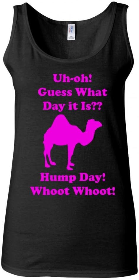City Shirts Junior Hump Day! Whoot! Whoot! Graphic Humor Tank Top