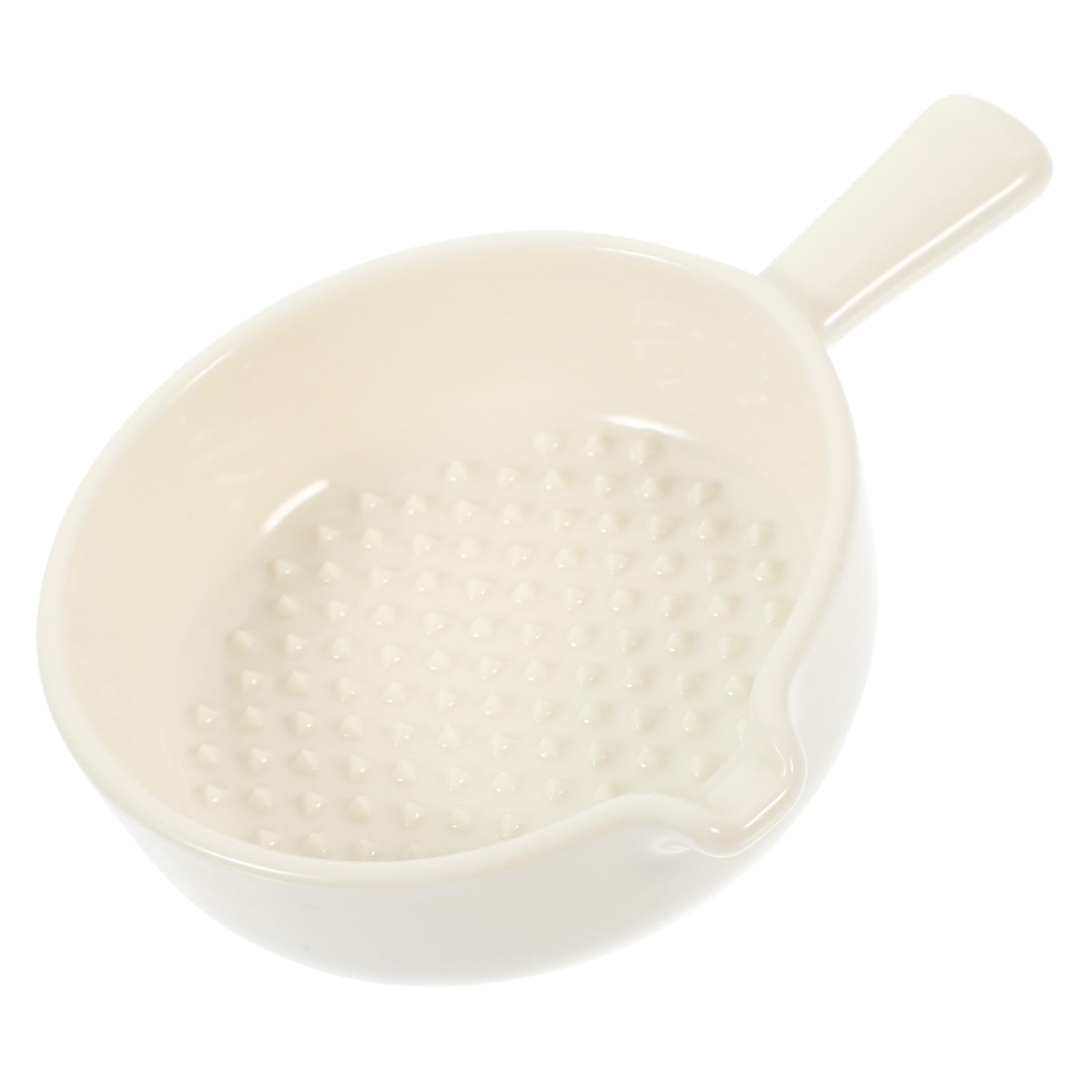 GRIRIW Dumpling Seasoning Plate Food Dipping Container Sauce Plates Soy Sauce Bowl with Handle Vinegar Bowl Small Seasoning Dish Sweet Sauce Container Dish Pan Food Plates Ceramics White