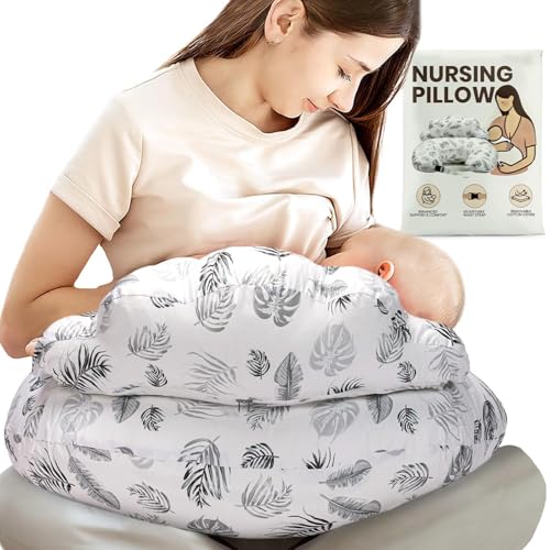 Image of PILLANI Nursing Pillow for Breastfeeding, Breastfeeding Pillows for Mom Support & Baby Comfort, Removable Cotton Cover, w/Adjustable Waist Strap, Newborn Essentials Must Haves, Baby Registry Search