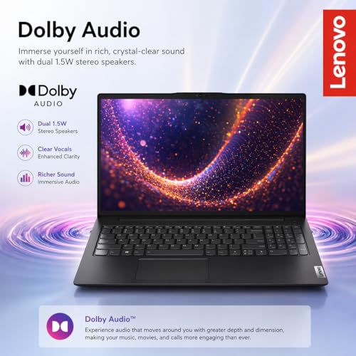 Image of Lenovo V15 Business Laptop 2026 Edition, AMD Ryzen 3 7320U (Beat i7-1065G7), 15.6 inch FHD Display, 16GB DDR5 RAM, 1TB NVMe SSD, Wi-Fi 6, RJ-45, Dolby Audio, Windows 11 Pro, Black