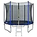 JOYMOR 8FT 10FT Trampoline with Enclosure Net and Ladder, Outdoor Backyard Recreational Trampolines for Family Fun (10FT, Blue)