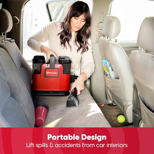 Image of Vacmaster Portable Carpet Upholstery Cleaner, with 15Kpa Suction, Self-Cleaning Tool and 3.5 inch Tough Stain Tool, Compact Stain & Odor Remover
