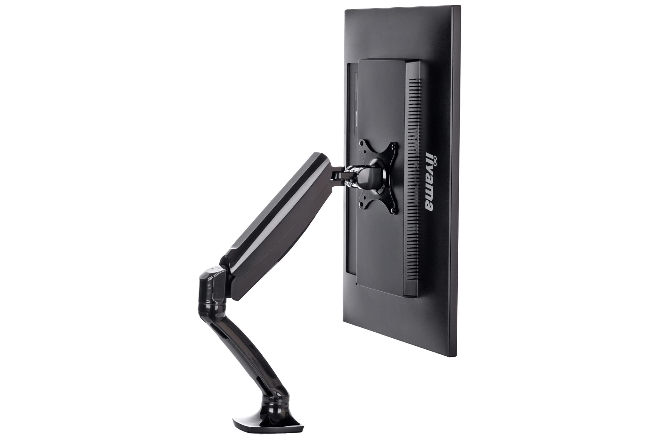 iiyama DS3001C-B1 uchwyt do monitora z ramieniem sprężynowym gazowym do wyświetlaczy do 27 cali i maksymalnie 5 kg, czarny