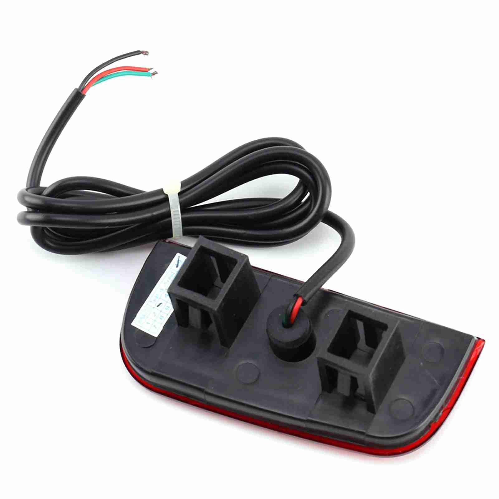 Tbest Lámpara de Freno de Freno LED del Parachoques Trasero de 2 Piezas para el Automóvil para 2016 2017 Safézgo Brillante Mejorado Daytime Running Material Impermeable ABS Negro Rojo