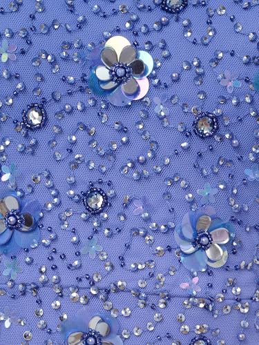 Adrianna Papell Women's Bead Mesh Flutter Dress3