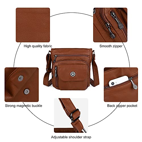 Image of Angel Kiss Crossbody Bags Faux Vegan Leather Shoulder Bags for Women Small Handbag with Adjustable Strap