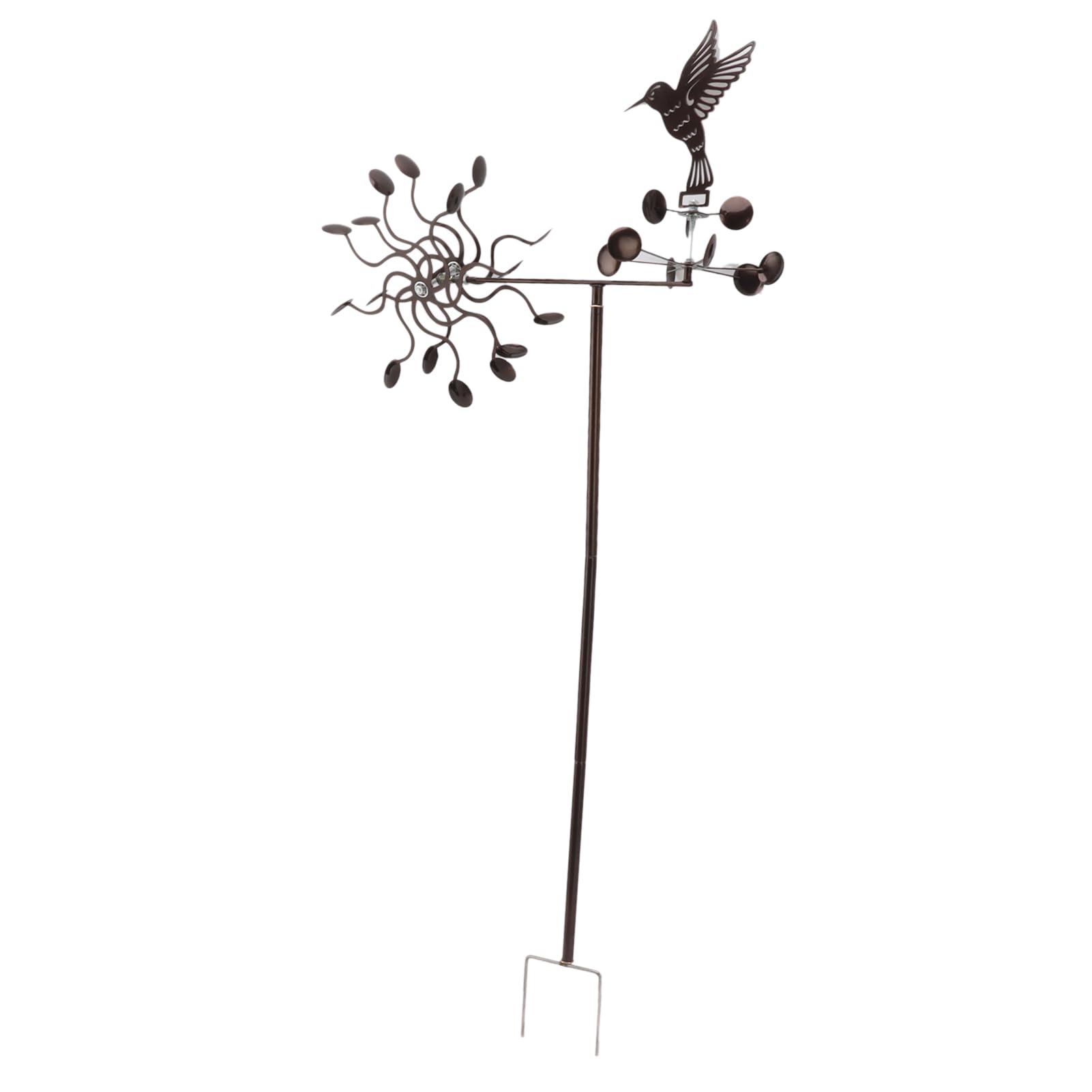 Haofy Wind Spinner Outdoor, Metal Stake Yard Spinners Iron Hummingbird Metal Windmill Wind Sculpture for Outdoor Lawn Yard Patio Garden Ornaments