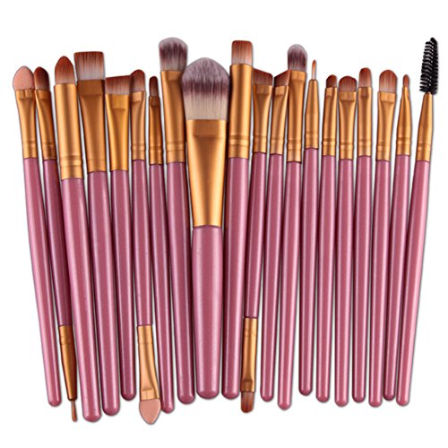 Preisvergleich Produktbild Oshide 20 Stück Professionelle Makeup Bürsten Kosmetik Set Foundation Powder Lidschatten Augenbraue Eyeliner Lippen Make-up Pinsel Auge Gesicht Pinsel Set