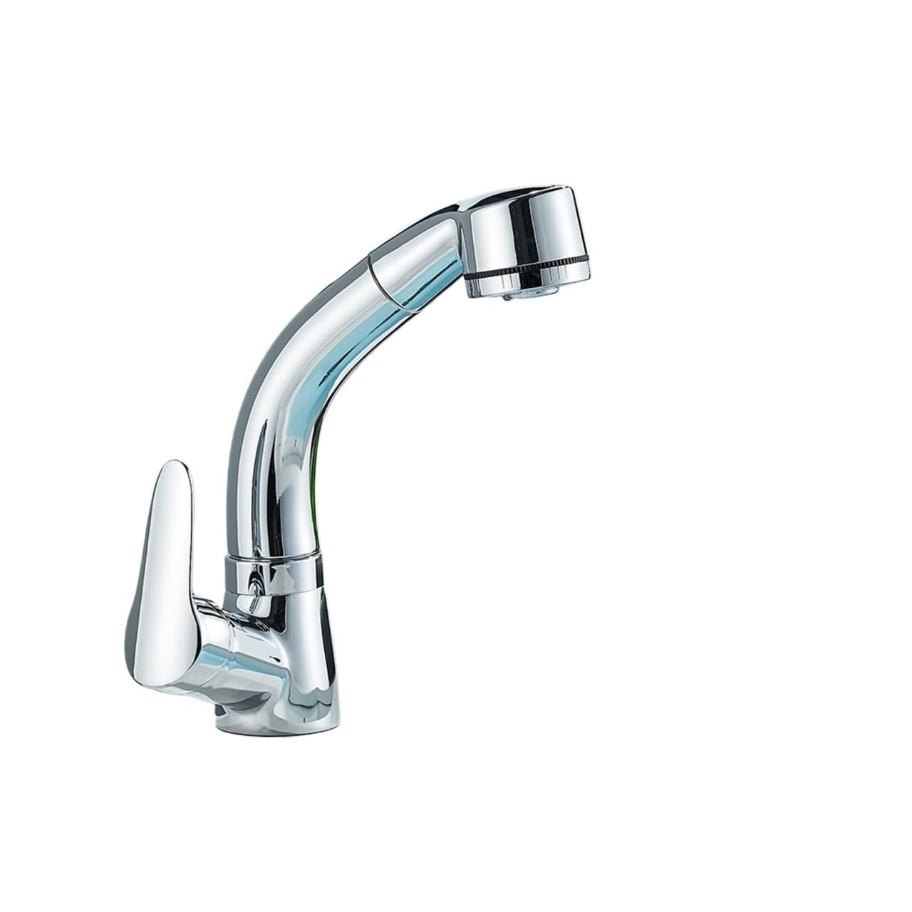 Bathroom taps, Retractable Lift Basin Faucet with Flexible Pull-Out Sprayer, Deck Mounted Mixer Dual Mode Spout