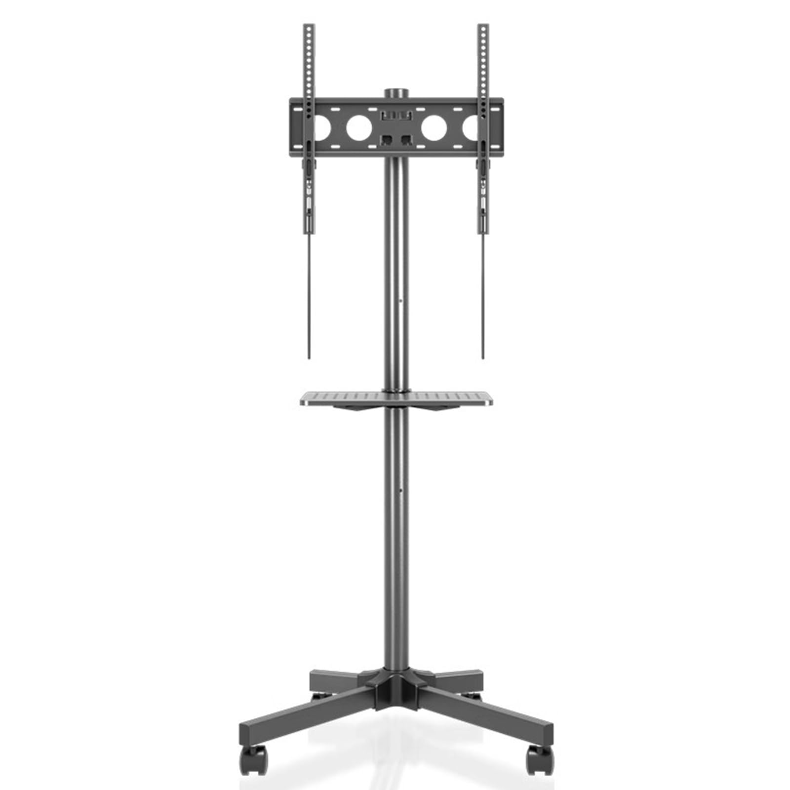 DFGHNBVC Tv Stand, Television Stands, Mobile Tv Cart, For 32-65 Inch Tvs, Height Adjustable, Rolling Floor Stand With Wheels, Portable Stand With Shelf