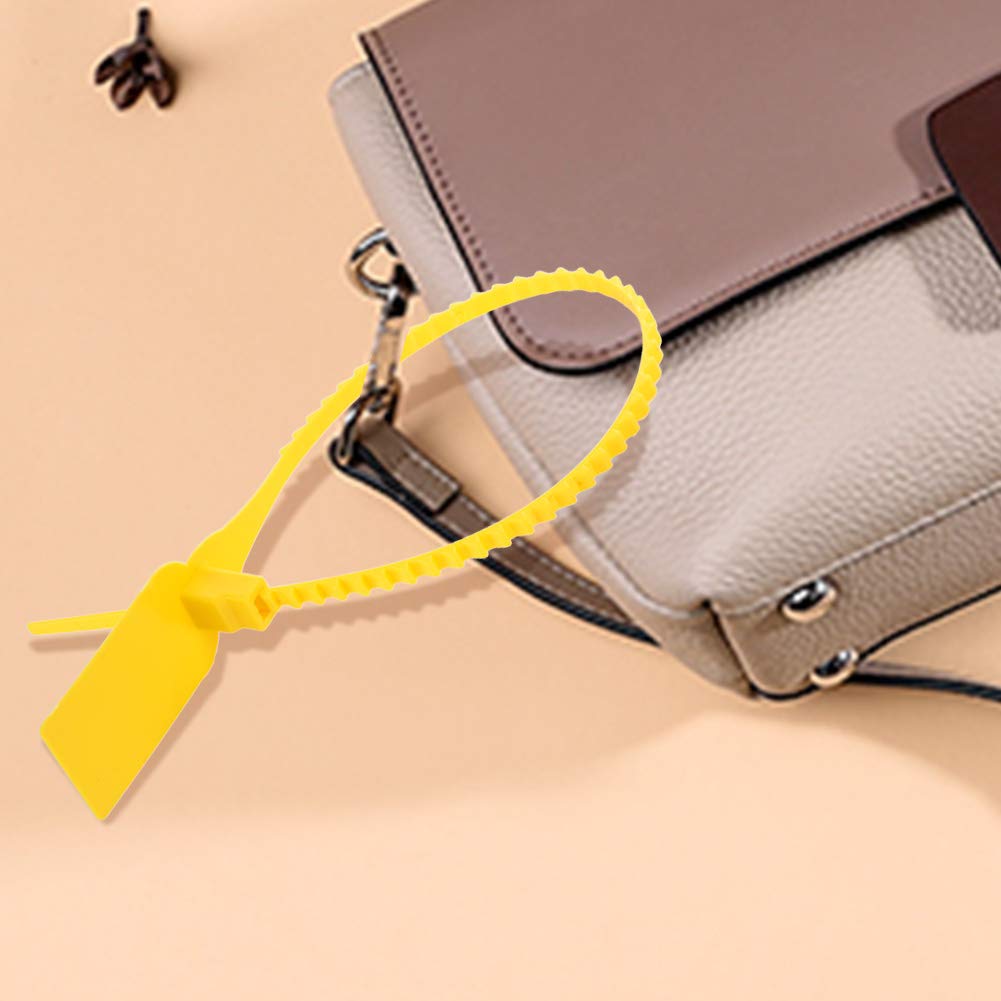 100 Pièces Attaches Zip Autobloquantes Réglables S Tidy Wrap Joints d'inviolabilité en Plastique Attaches Zip Attaches de Câble Robustes Rouge et Jaune (Rouge)(Yellow)