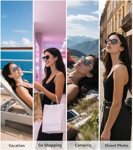 Round Sunglasses for Women Men Classic Circle Shades Style4