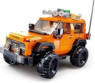 قطع مكعبات برتقالية لبناء لعبة سيارة جيب من سلوبان، 302 قطعة، M38-B1013، بي في سي، متعدد الألوان