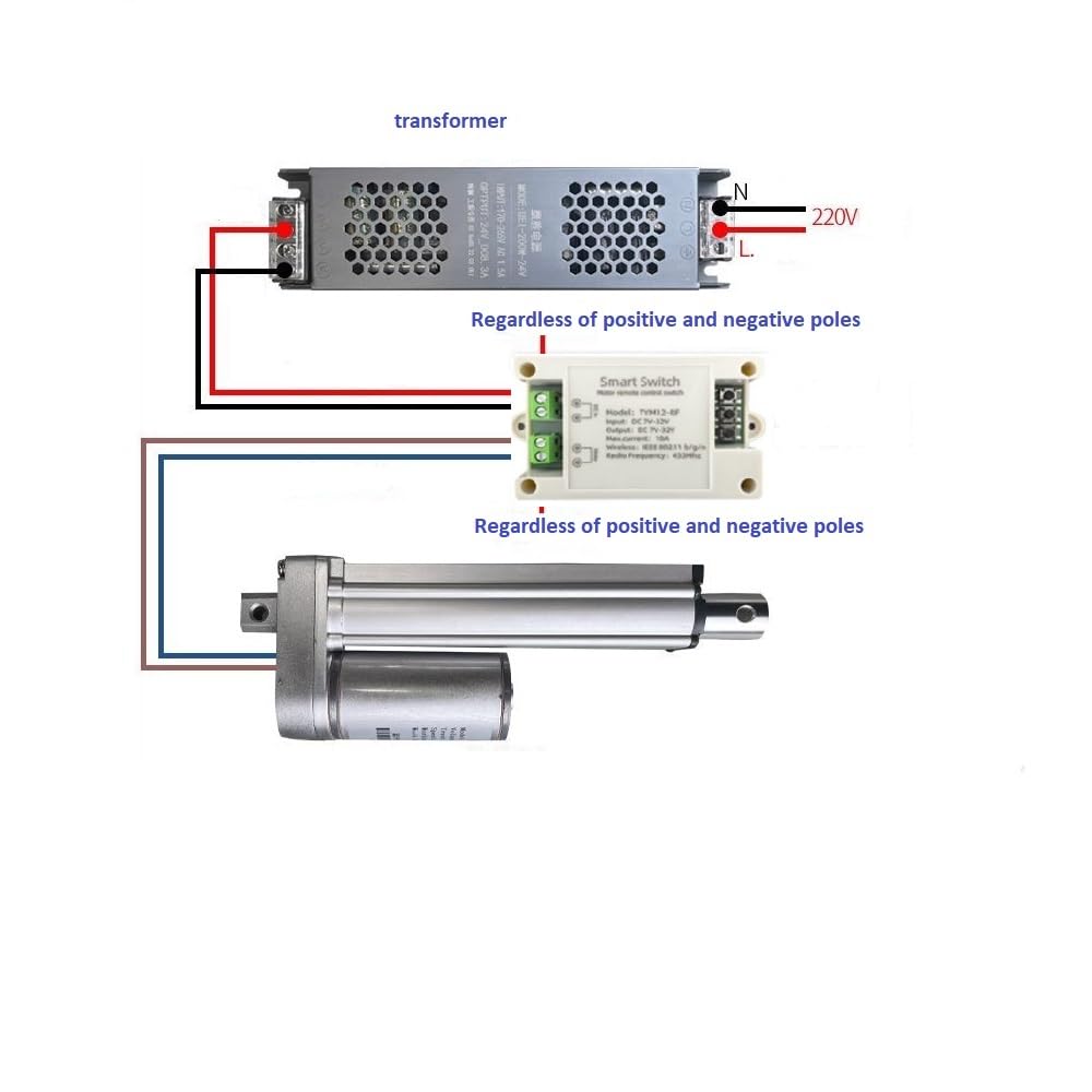 Tuya app WiFi Fernbedienung Vorwärts Reverse Relais Modul für DC 7-32v Smart Linear Aktuator, Arbeitet mit Alexa