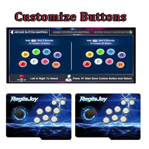 Image of RegiisJoy 32000 in 1 Pandoras Box 78S Arcade Game Console , Retro Game Machine for PC & Projector & TV, 2-4 Players, 3D Games, Search /Hide /Save /Load /Pause Games, 1280X720, Separate Console