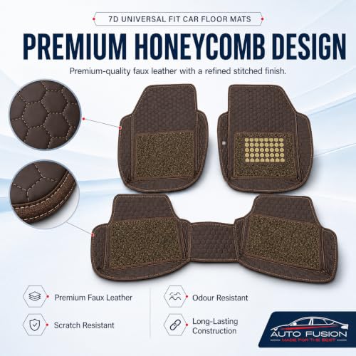 Image of 7D Car Floor Mat for Mahindra Logan | Coffee