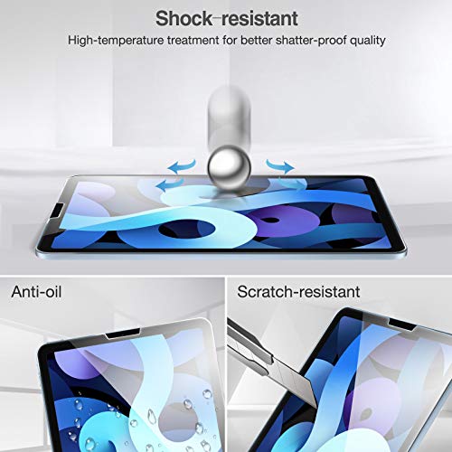Image of ProCase 2 Pcs Screen Protector for iPad Air 5 2022 / Air 4 2020 10.9 inch, iPad Pro 11 3rd 2nd 1st Gen Tempered Glass Film Guard -Clear