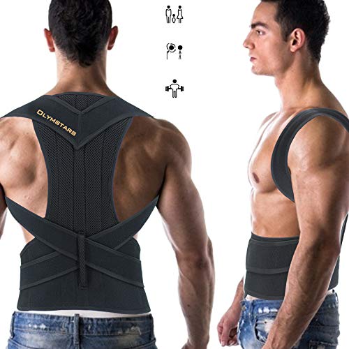 Olymstars Corrector de Postura, Adjustable Corrector Postural Espalda,Soporte Completo de Espalda y Alivio Del Dolor de Hombro