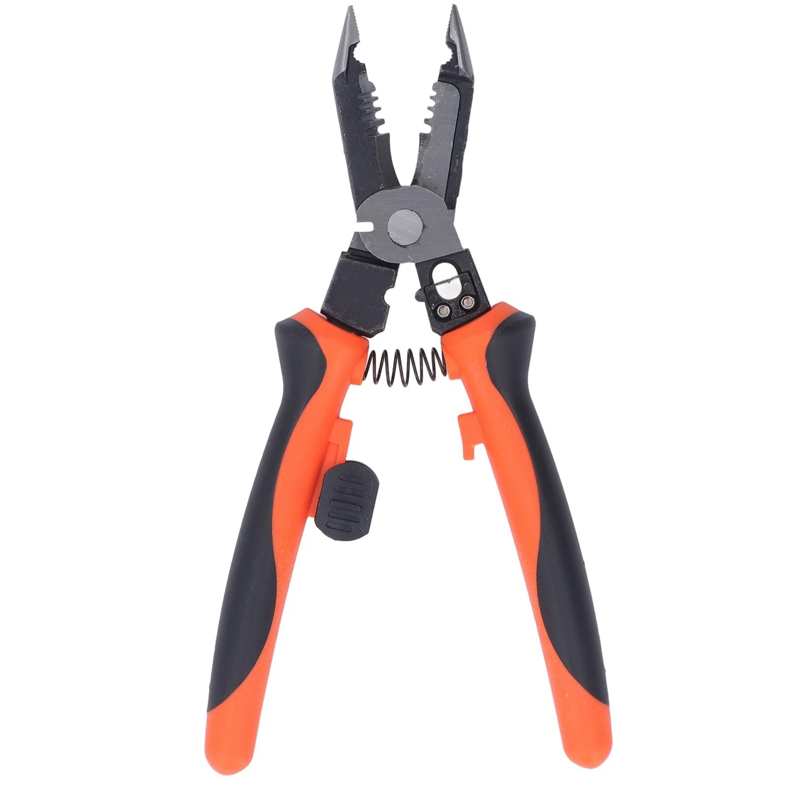 7 in 1 Multi-Functional Fiber Optic Stripping Cable Cutters, Electrician Cutting and Pressing Pliers with Clamping, Screwing, Stripping, Cutting, Breaking, Splitting and