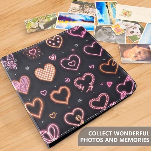 Álbum de Fotos Autoadhesivo DIY Scrapbook Álbum Corazones Brillantes Día de San Valentín Carpeta de 3 anillos 40 páginas 8x10 para recuerdos miniatura 5