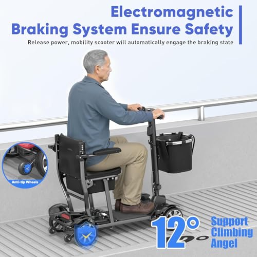 Image of 4-Wheel Motorized Scooters for Seniors-39LBS Light Frame& 30 Miles Range