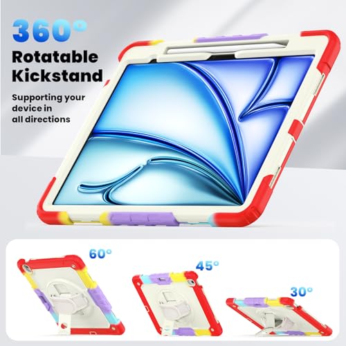 Funda iPad Air 13 M4 resistente con protector pantalla carcasa antichoque TPU 5