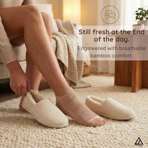 Image of Men Bamboo Ankle Socks |Ultra-Soft Breathable Summer Socks |Moisture-Wicking |Odor-Free, Lightweight Everyday Wear Socks | Size (UK 6-11)