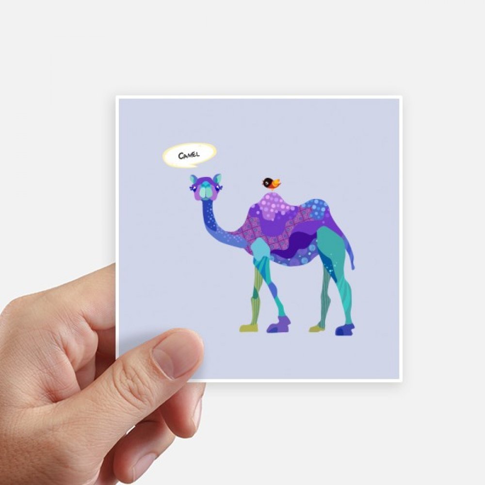 Stickers bleu square cartoon de qualité supérieure pour mur et pc 8pcs