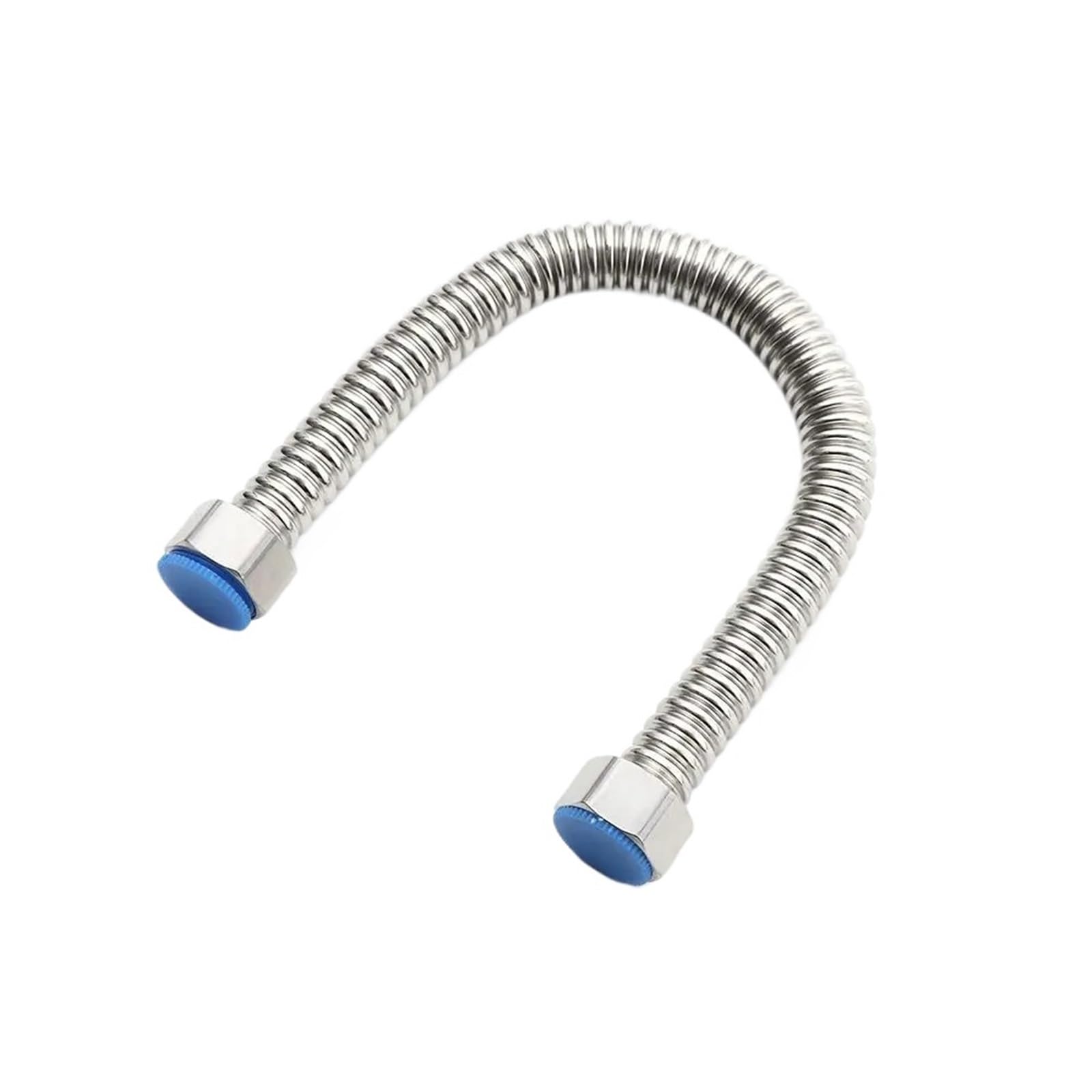 Luoaxinn One Color Stainless Steel Corrugated Pipe G1/2" Stainless Steel Corrugated Supply Hose Water Heater Connector Plumbing Pipe Tube(30Cm)