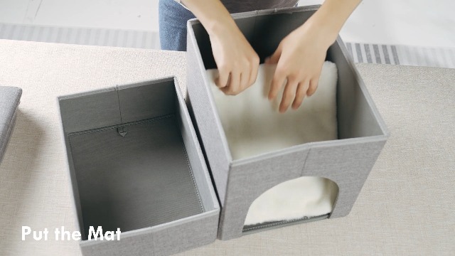 Scaletta Per Cani E Gatti SenDeluz - 2 Gradini Pieghevole Con Cuccia E Portaoggetti | 57,5x36x33 Cm - Foto 5