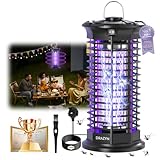 2026 New Upgraded NO.1 Electric Fly Zapper 【Authoritative Certification -Up to 99.92% Effective Mosquito Killer】Fly Zapper【20dB Quiet Sound -100% Undisturbed】 Portable Bug Zapper for Outdoor & Indoor