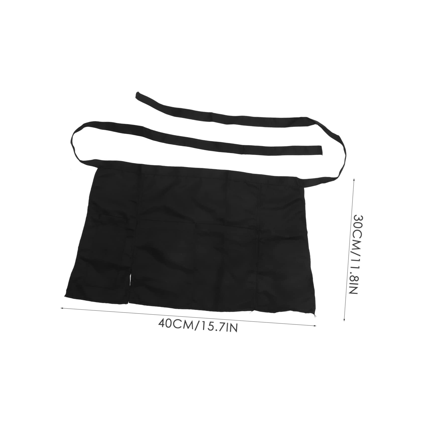 HOLIDYOYO Women Apron Bistro Apron Half Apron with Pockets Aprons for Women Waist Apron with Pockets Half Kitchen Apron Bistro Cafe Apron Vintage Apron Waitress Apron Short Apron Black