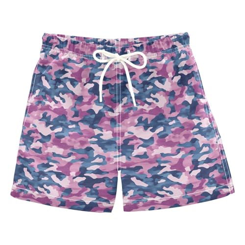 JUNZAN Camouflage Denim Blue Boys Swim Trunks Toddler Swimming Trunks for Boy Beach Swim Shorts