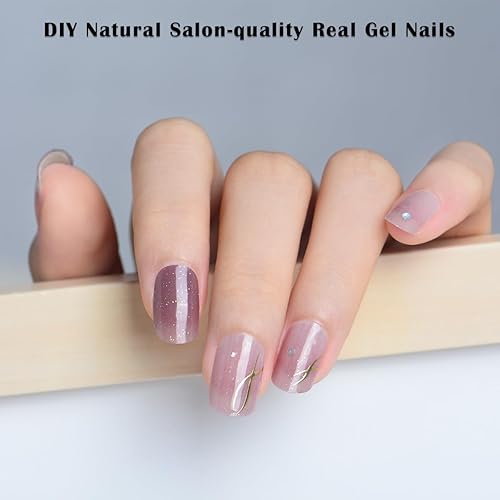 Miniatura 2 de Tiras de esmalte de uñas de calidad de salón, 24 unidades, calcomanías de uñas de larga duración, no necesita luz UV, tiras de uñas de gel para