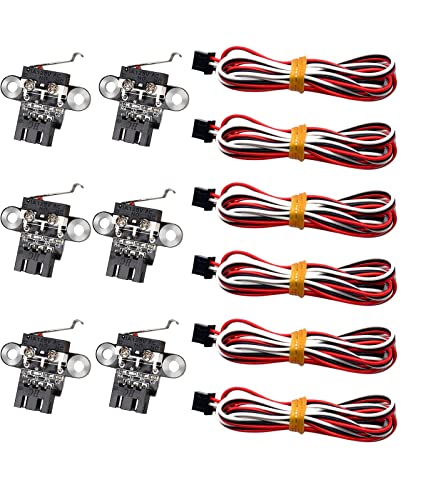 HUAZIZ 3D Drucker Endschalter limit Switch Sensor mit 3 Pins 1m Draht für 3D-Drucker Serie Teile und Zubehör,3D Drucker Limited Switch Mechanisches Endstop-Schaltermodul