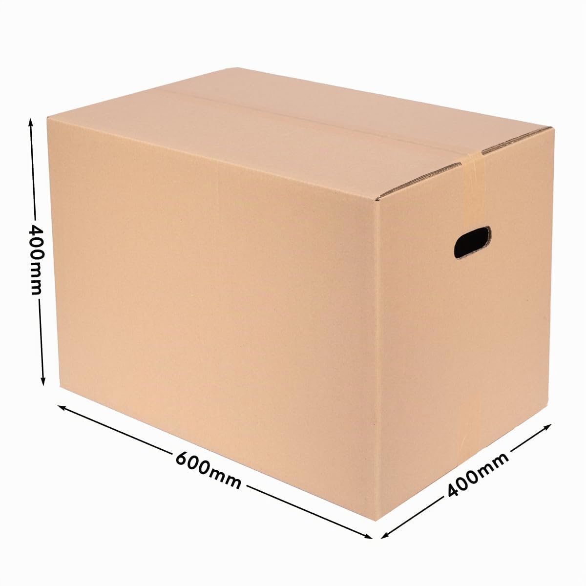 verpacking Lot de 10 cartons pliables - 600 x 400 x 400 mm - Marron - KK 107G - Double cannelure avec trous de préhension - DPD XL - GLS XL - Taille H L - Grands cartons d'expédition - Cartons solides