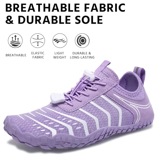Image of EWUHA Barefoot Shoes Womens Mens Footwear for Walking Hiking with Wide Toe Box,Healthy & Non-Slip,Breathable Barefoot Vitality Water Shoes for Beach Pool Swim Outdoor (Unisex)