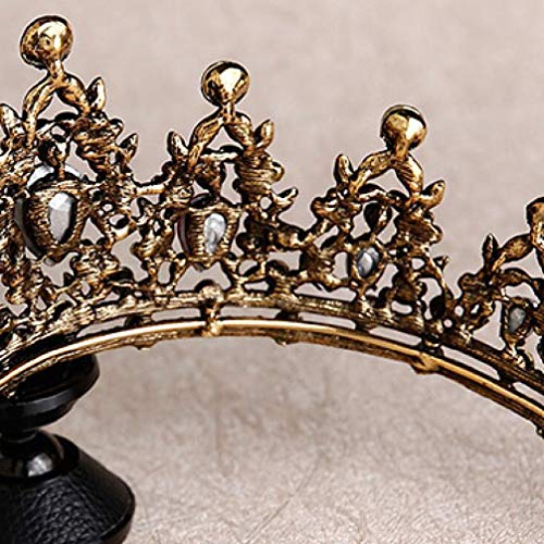 Tiara preta vintage Lurrose e coroa tiara com strass princesa tiara coroas clássicas rainha casament