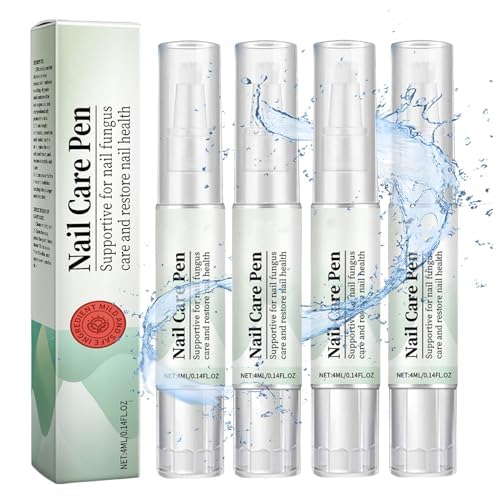 4 Pezzi Nail Care Pen, Penna per la Cura Delle Unghie, Arricchito con Tea Tree Oil, Fiori di Camomilla, Aloe Vera