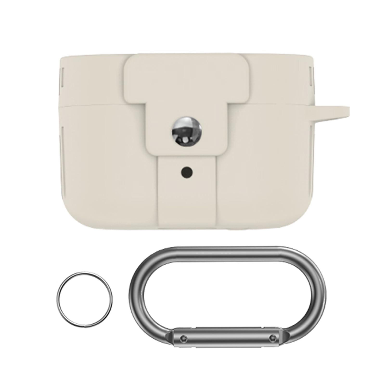 Haoyull Soft Silicone tective Cover Anti-Fall Earphone Case for Status Between (2021-2022) Earbuds with Carabiner