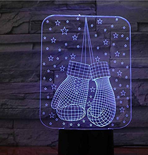 Preisvergleich Produktbild Nachtlicht 7 Farbwechsel Schlafzimmer Nachtbeleuchtung LED-Beleuchtung Wohnaccessoires USB 3D-Farbverläufe Sterne Winterhandschuhe Modellieratmosphäre Schreibtischlampe Nachtlampe
