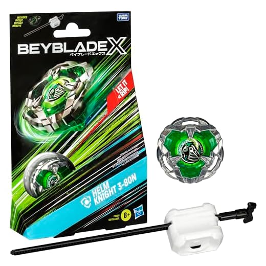 Beyblade X, Starter Pack Helm Knight 3-80N avec Toupie de Compétition et Lanceur, Jouets pour Enfants à Partir de 8 Ans, Jouet pour Garçons et Filles