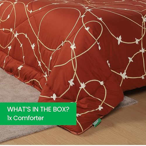 Image of United Colors of Benetton Reversible Comforter - Queen /Double Bed (254 x 229 cm), 150 GSM, Ultra-Soft Microfiber, Lightweight AC Blanket & All-Season Quilt